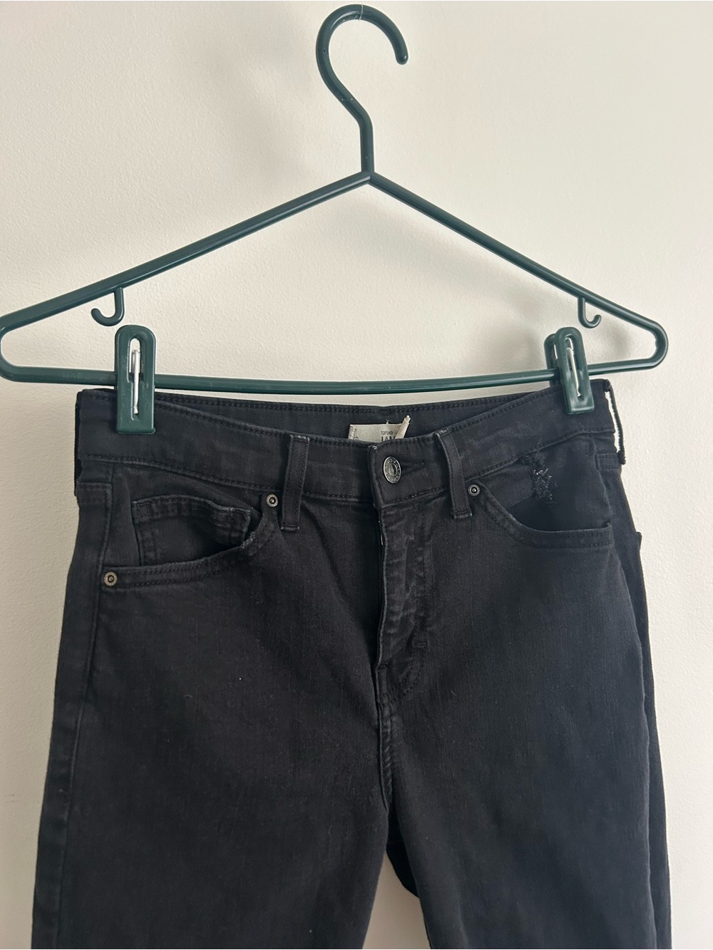 Topshop Black High-Rise Jamie Jeans